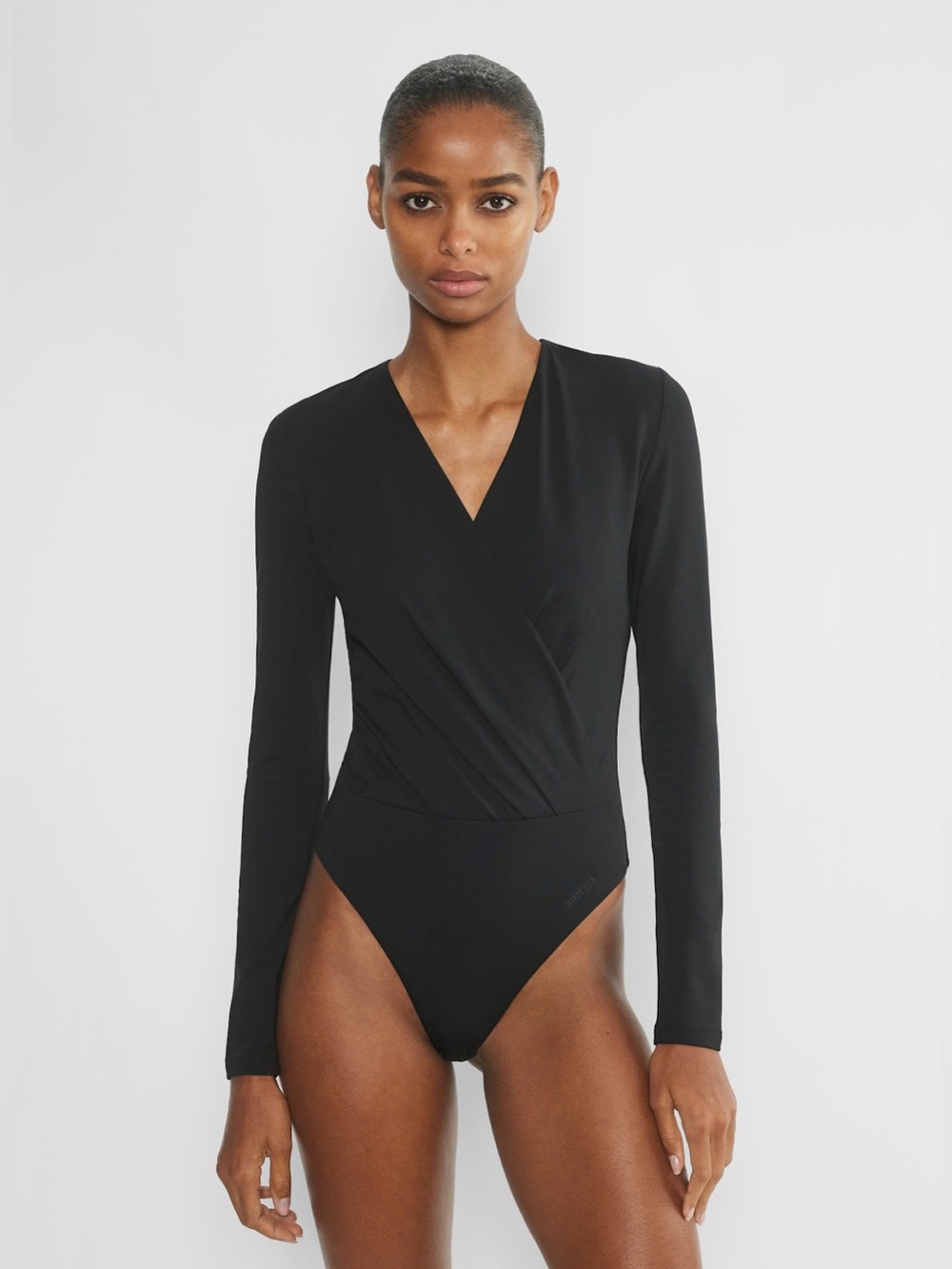 Aritzia Contour Evoke Longsleeve Wrap Bodysuit